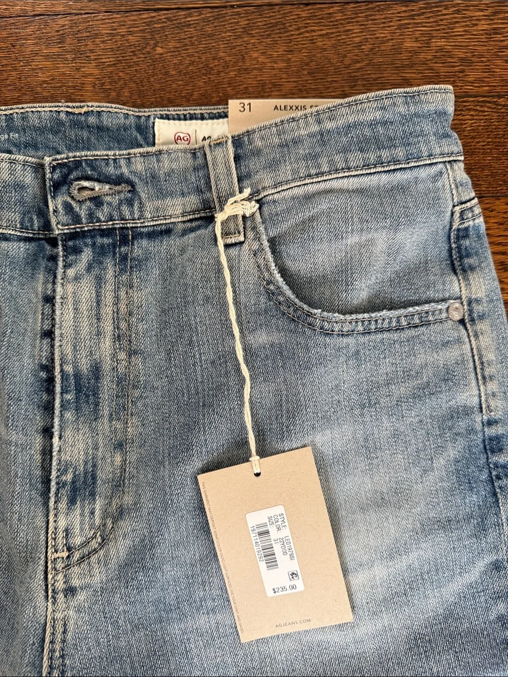 AG Jeans Alexxis Straight, NWT, 31